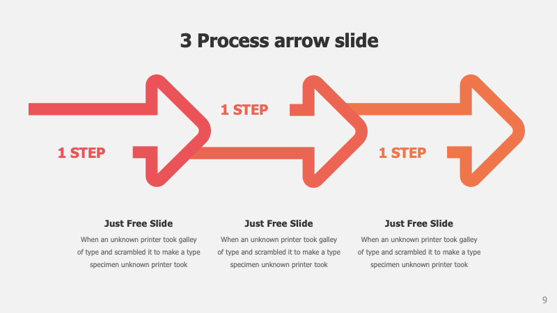Arrow Infographic PowerPoint Template Free Download9