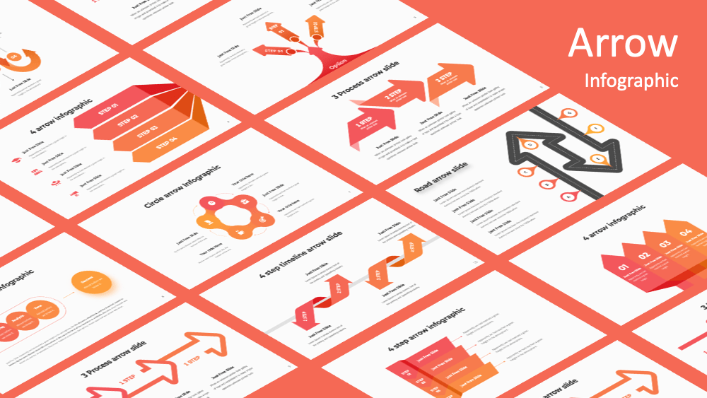 11 Pages Arrow Infographic PowerPoint Template Free Download