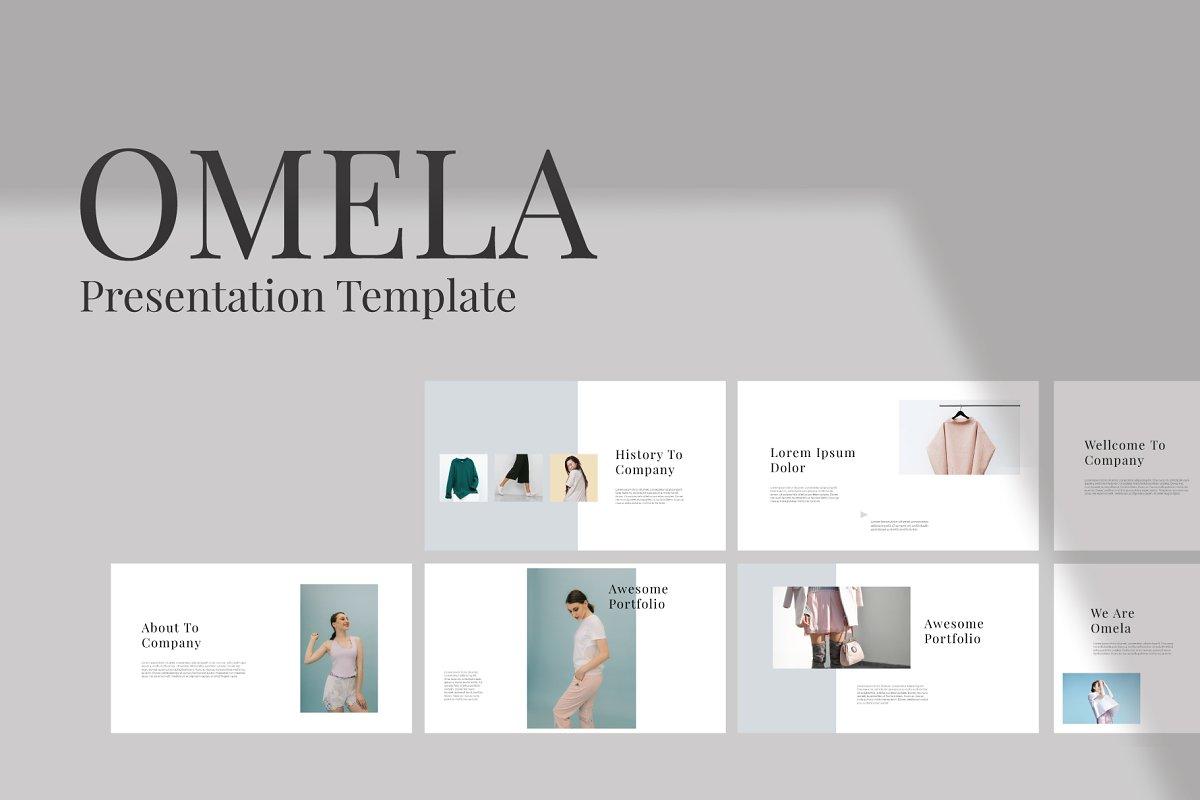 Omela Minimal PowerPoint & Google Slides Template Free Download-10 Pages