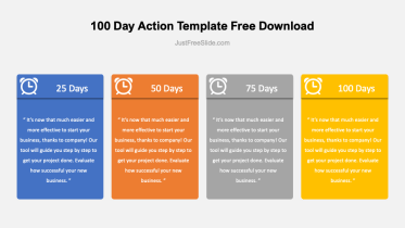 100 Day Action PowerPoint Template