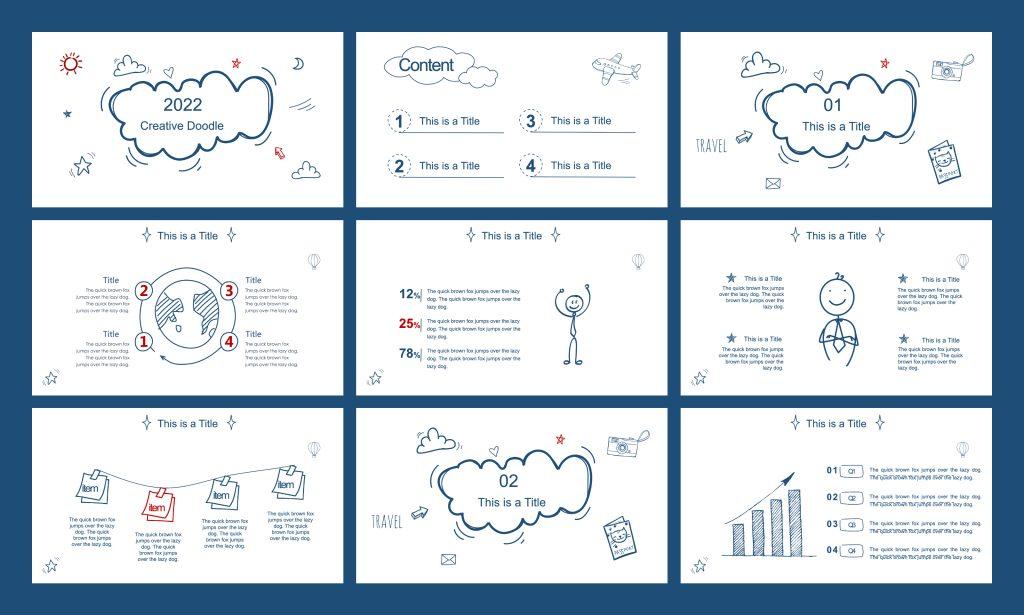 Creative Doodle PowerPoint template Free Download 1