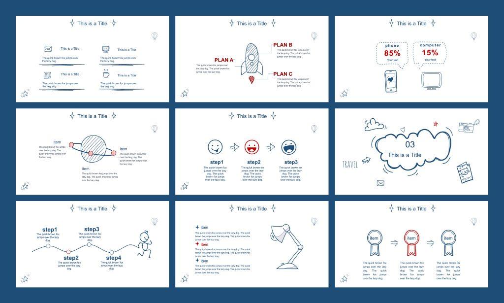 Creative Doodle PowerPoint template Free Download