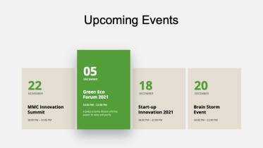 Events and Webinars Agenda Infographic