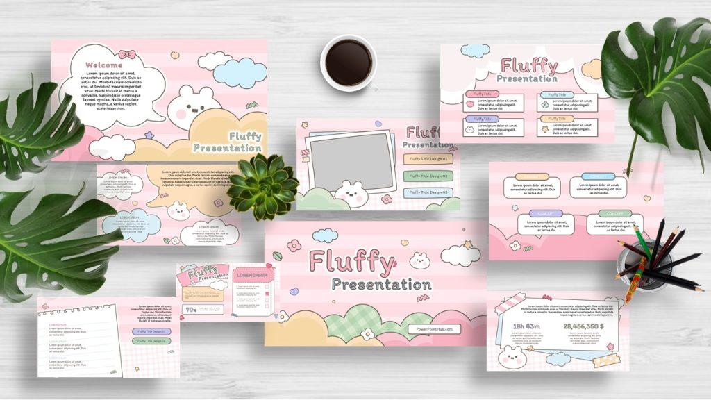 Preview of Fluffy Cute Google Slides Template