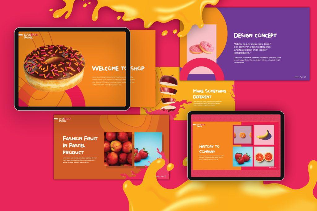 Preview of Free Food Lookbook Presentation Template