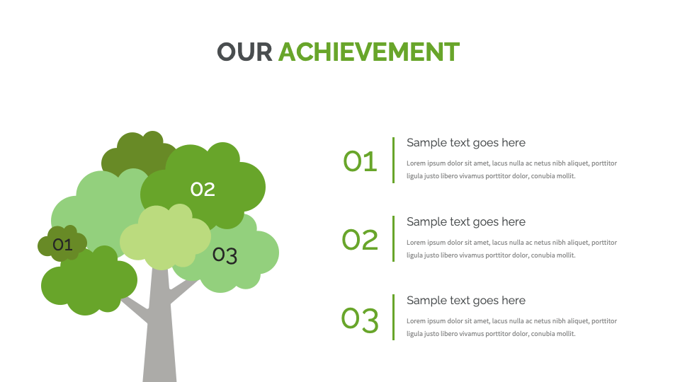 Editable tree slide of the Green Environment Presentation Template