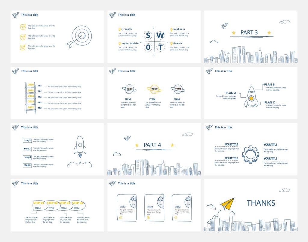 This is another screenshot of Multipurpose Doodle Presentation Template
