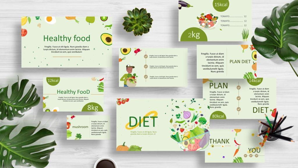 Preview of Free Diet PowerPoint Template