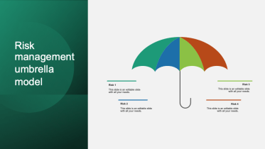 Risk Management Umbrella Model Infographic