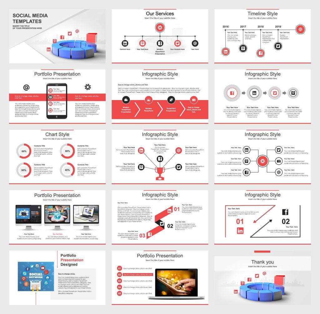 Preview of Social Media Business PowerPoint Template