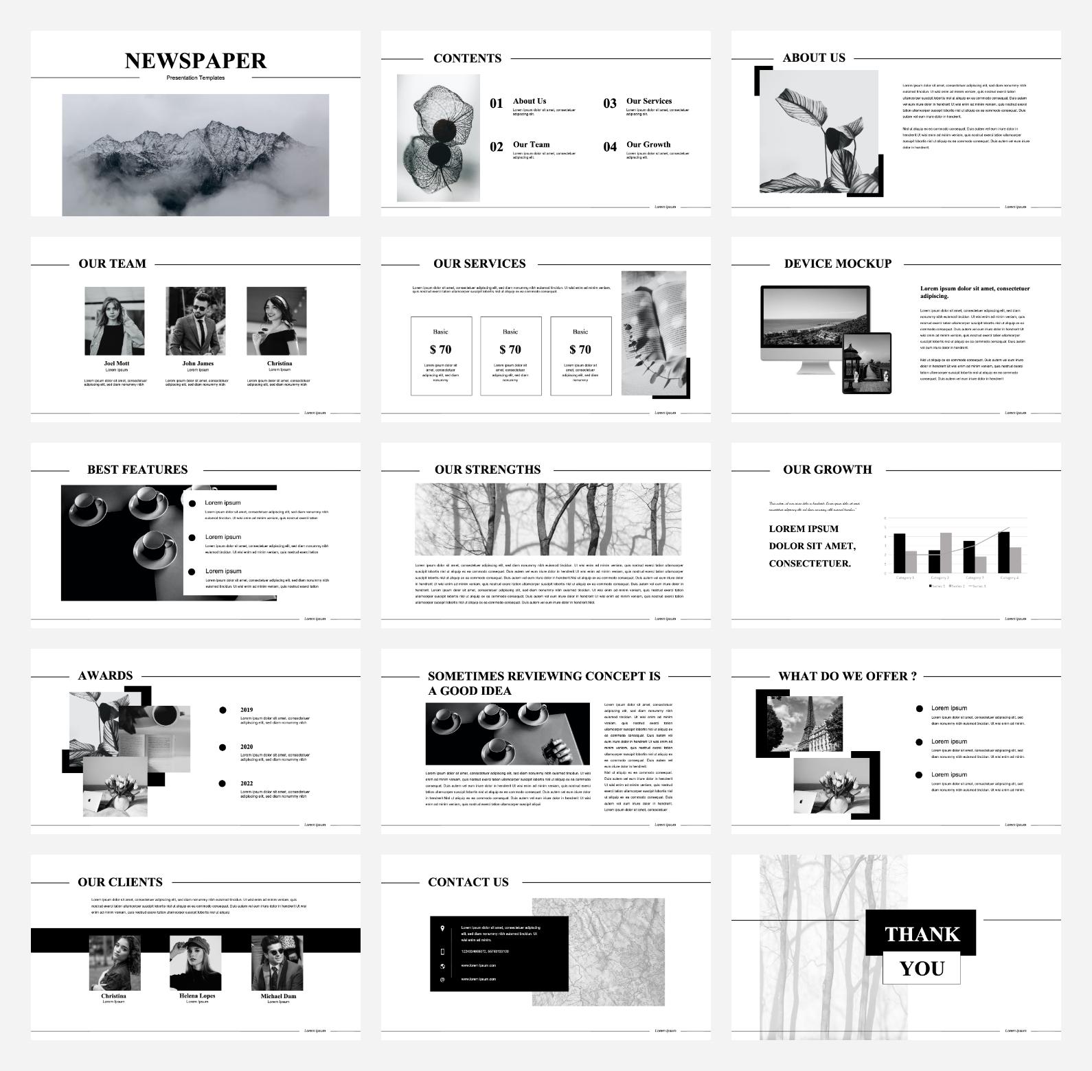Preview of Free Newspaper Template, our pick of best Free Newspaper Template for Google Slides