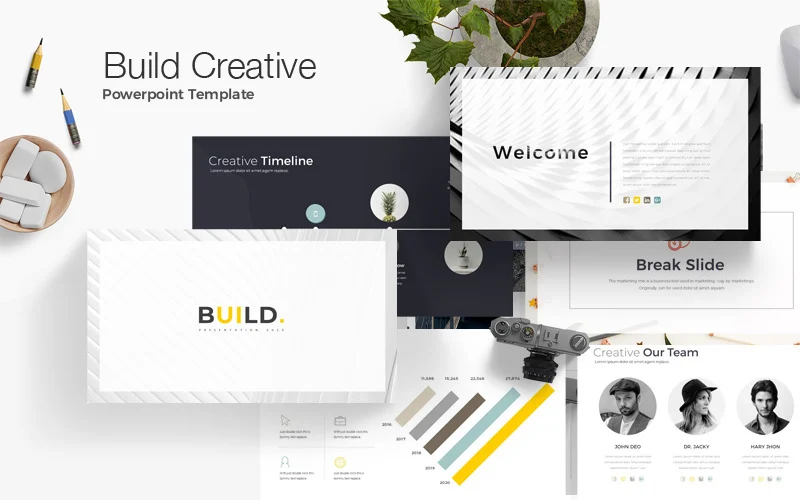 Screenshot of Build Creative PowerPoint template
