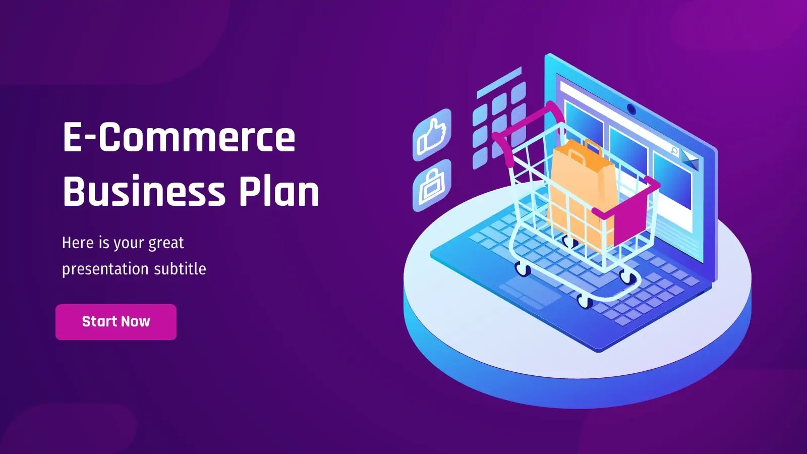Screenshot of E-Commerce Business Plan Google Slides Template