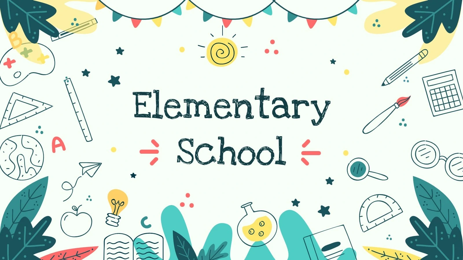 Preview of Cute Elementary School Overview PowerPoint Template