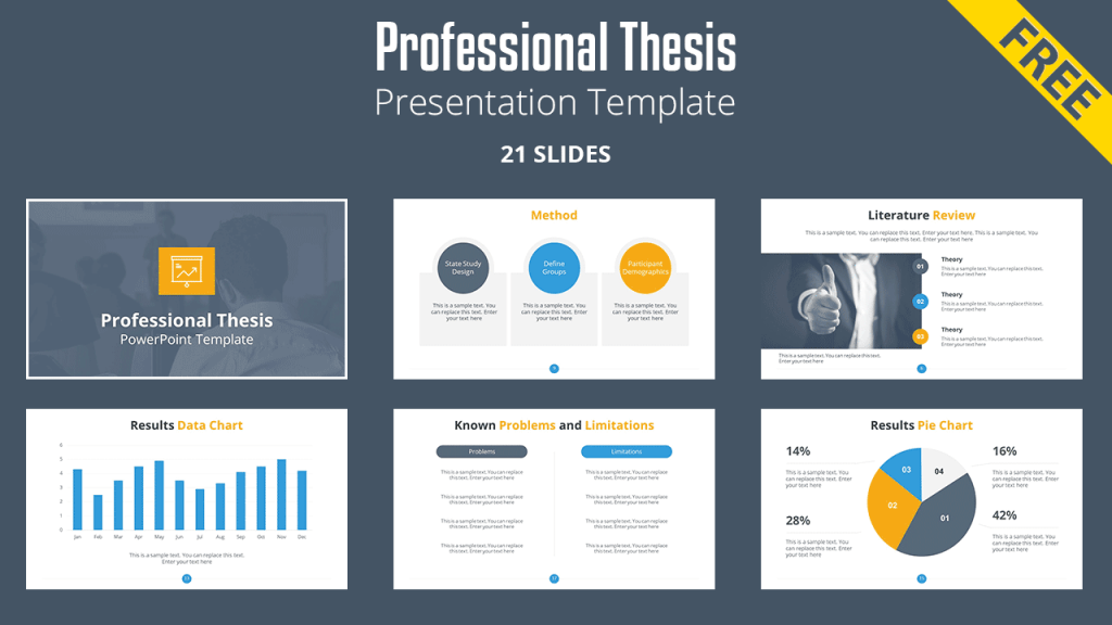 Preview of Professional Thesis Project Proposal PowerPoint Templates
