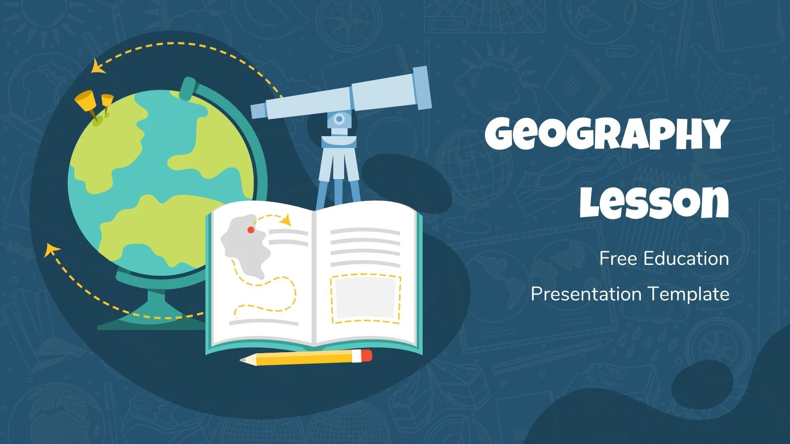 Screenshot of Cute Geography Lesson PowerPoint Template for Teachers