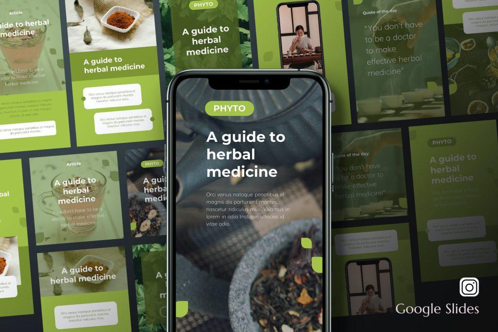Preview of Phyto - Herbal Medicine Instagram Google Slides
