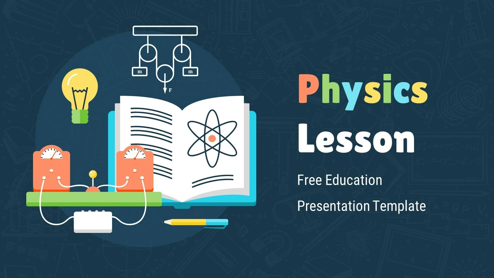 screenshot of Cute Physics Lesson PowerPoint Template for Teachers