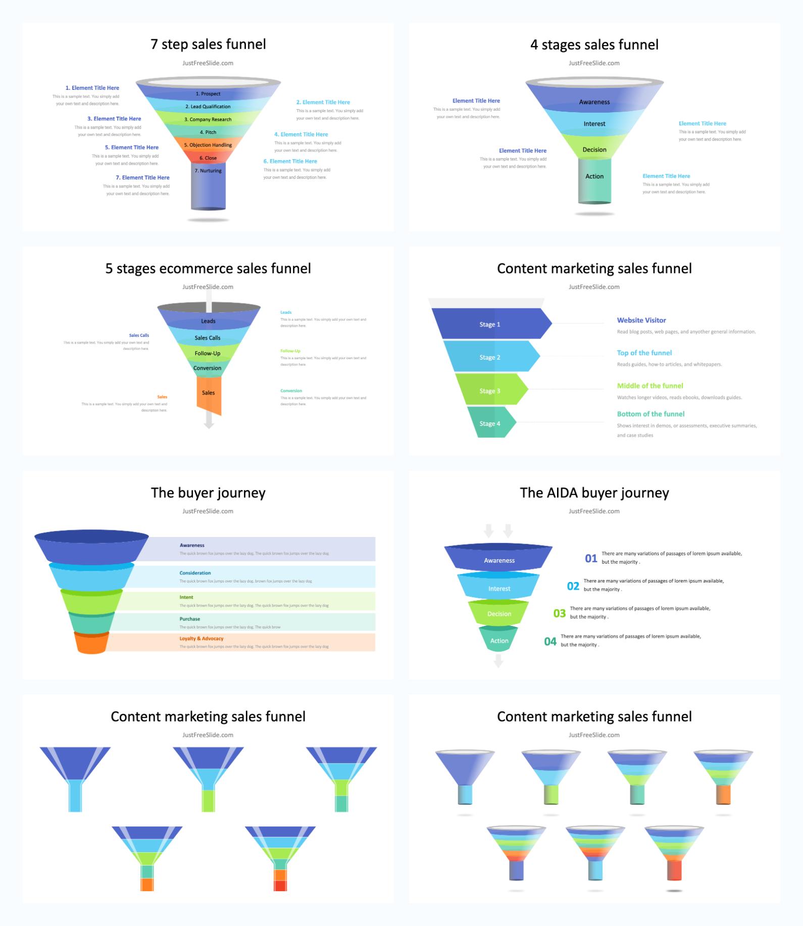 Preview of Sales Funnel & Customer Journey Template for Google Slides and PowerPoint
