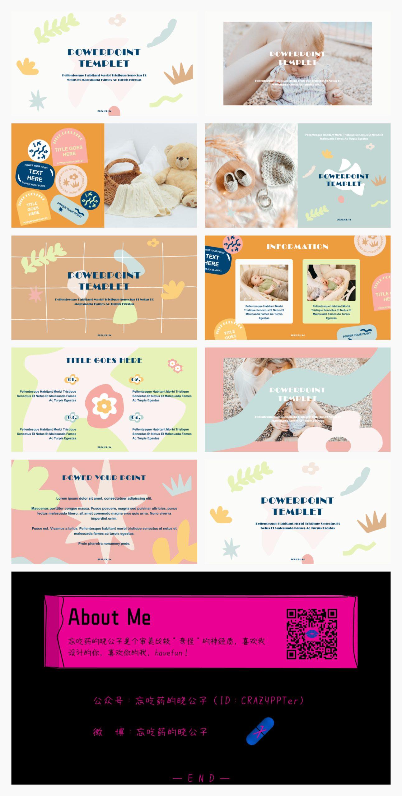 Preview of Sweet Baby Google Slides Template