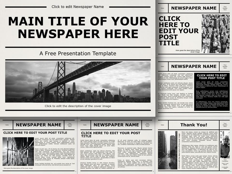 Preview of Free vintage Journalistic Google Slides Theme, our pick of best Free Vintage Newspaper Template for Google Slides
