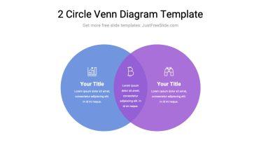 2 Circle Venn Diagram PPT template and Google Slides template