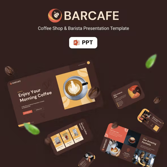 Preview of BARCAFE – COFFEE SHOP & BARISTA Powerpoint Template