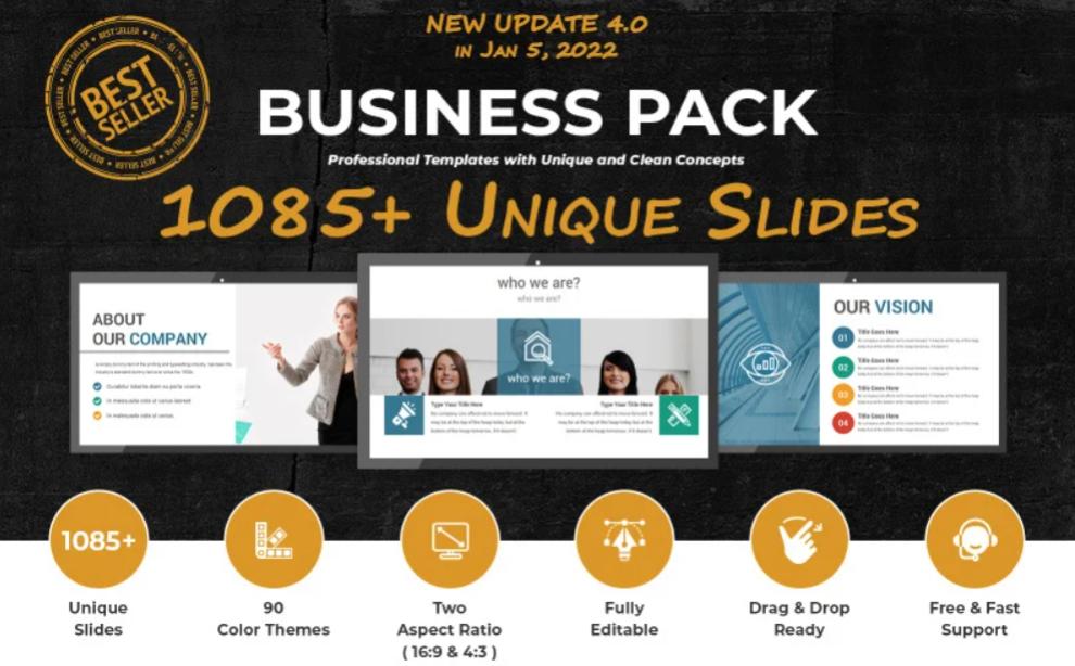 Preview of Business Pack PowerPoint Templates