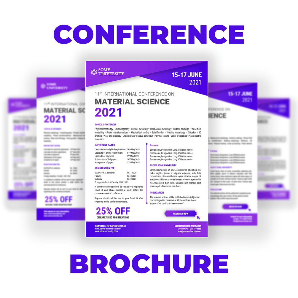 This is a preview of a conference brochure ppt template
