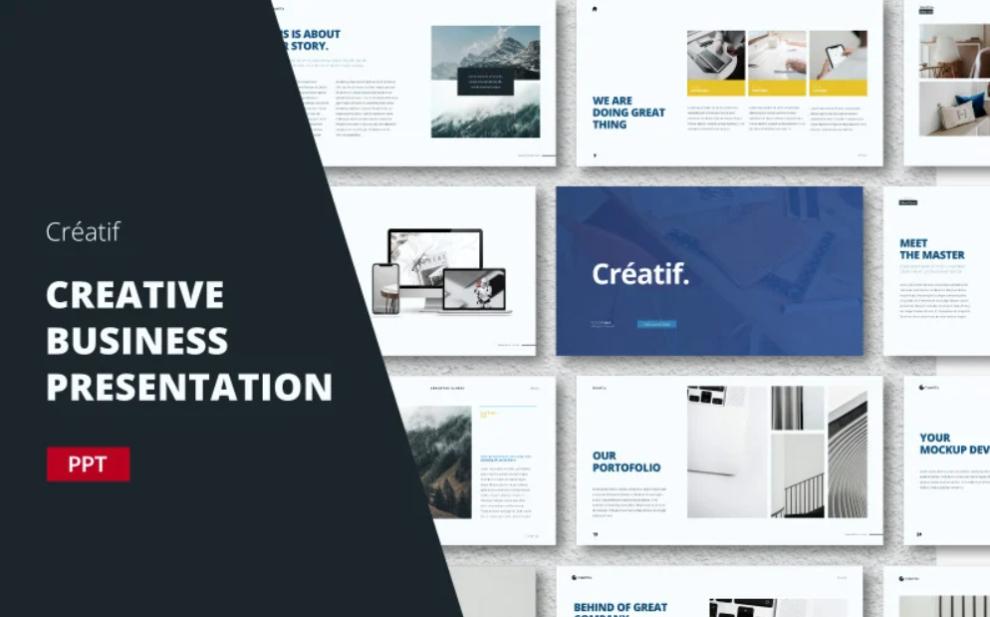 This ia a preview of Creatif - Creative Business Template Powerpoint Template
