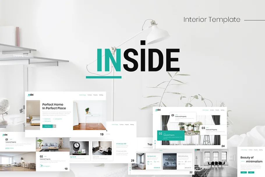 Preview of Inside Interior Presentation template