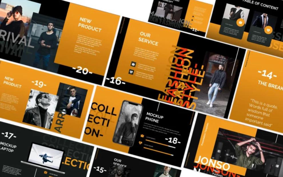Preview of Man Fashion Powerpoint Template