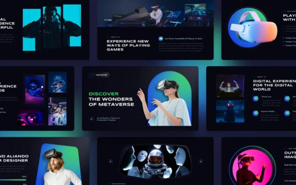 Preview of Neoverse - Virtual Reality & Metaverse PowerPoint Template