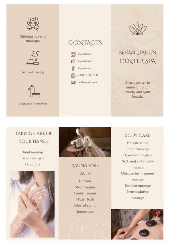 Preview of SPA Brochure Google Slides Template