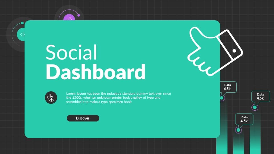 Preview of Social Media Dashboard PowerPoint Presentation Template
