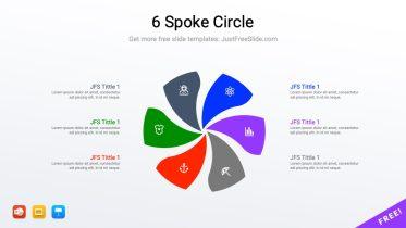 6 Spoke Circle Diagram Template for PowerPoint, Google Slides, and Keynote