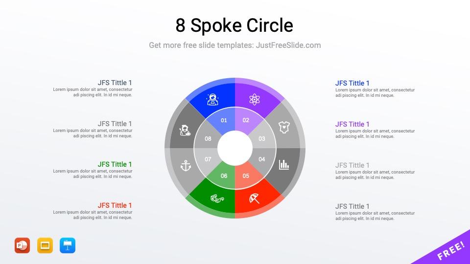8 Spoke Circle ppt template4