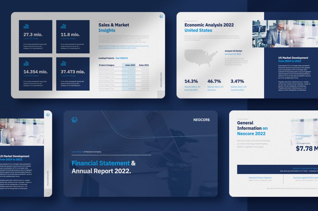 Annual Report Microsoft Powerpoint Template, Create by egotype