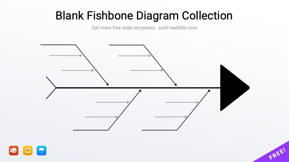 Free Blank Fishbone Diagram for PowerPoint, Google Slides, Keynote