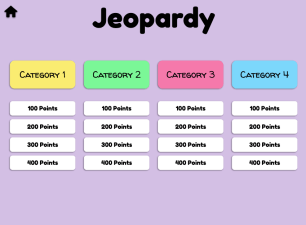 Complete No Hassel Jeopardy Template