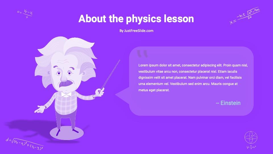 Einsterin physics powerpoint template