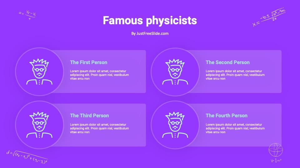 famous physicists slide template