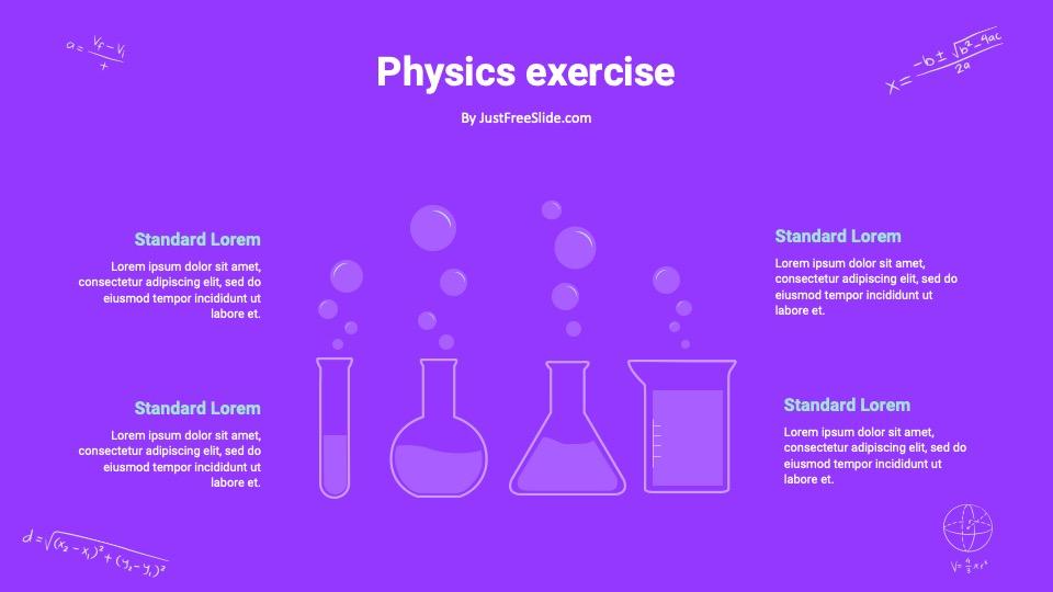 Physics exercise slide