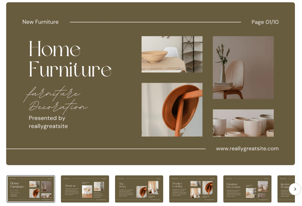 Furniture Home Decor Collection Presentation