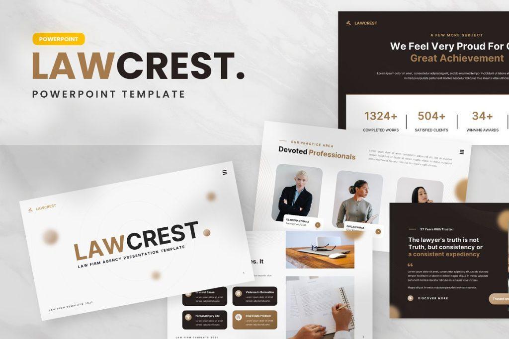 Preview of the Lawcrest PowerPoint template