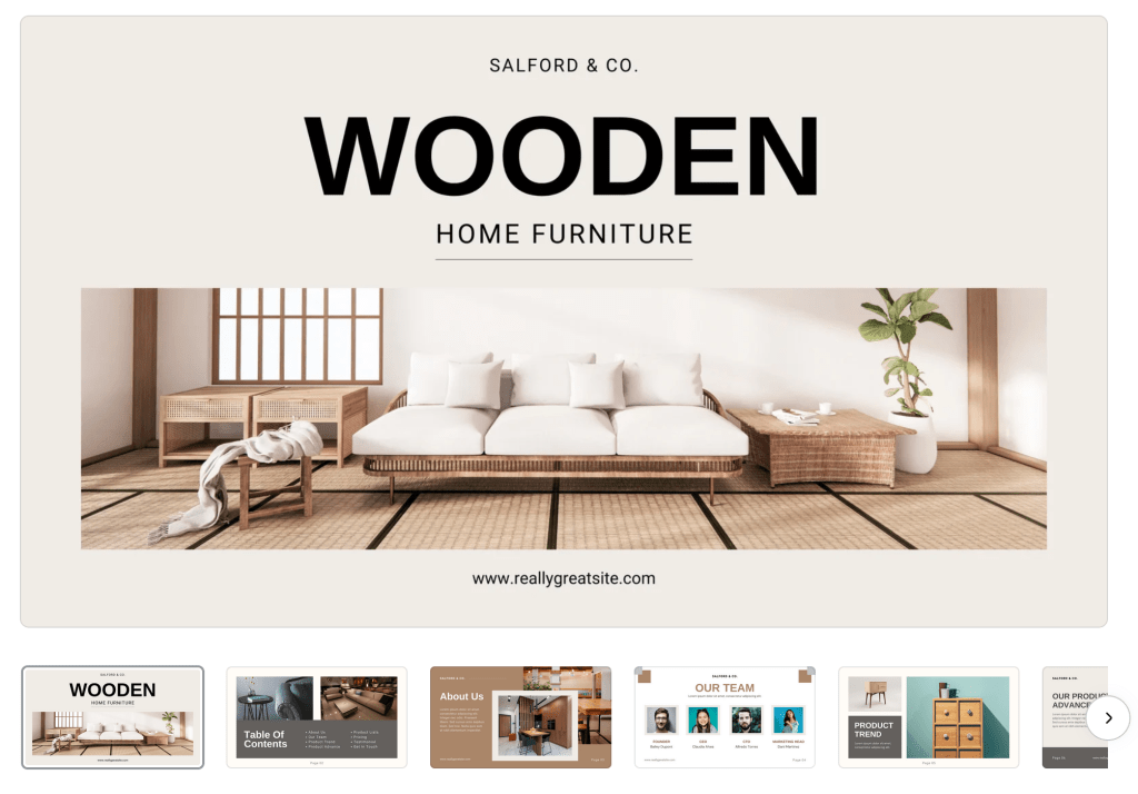 Brown & White Modern Simple Minimalist Furniture Interior Design Presentation (Canva)