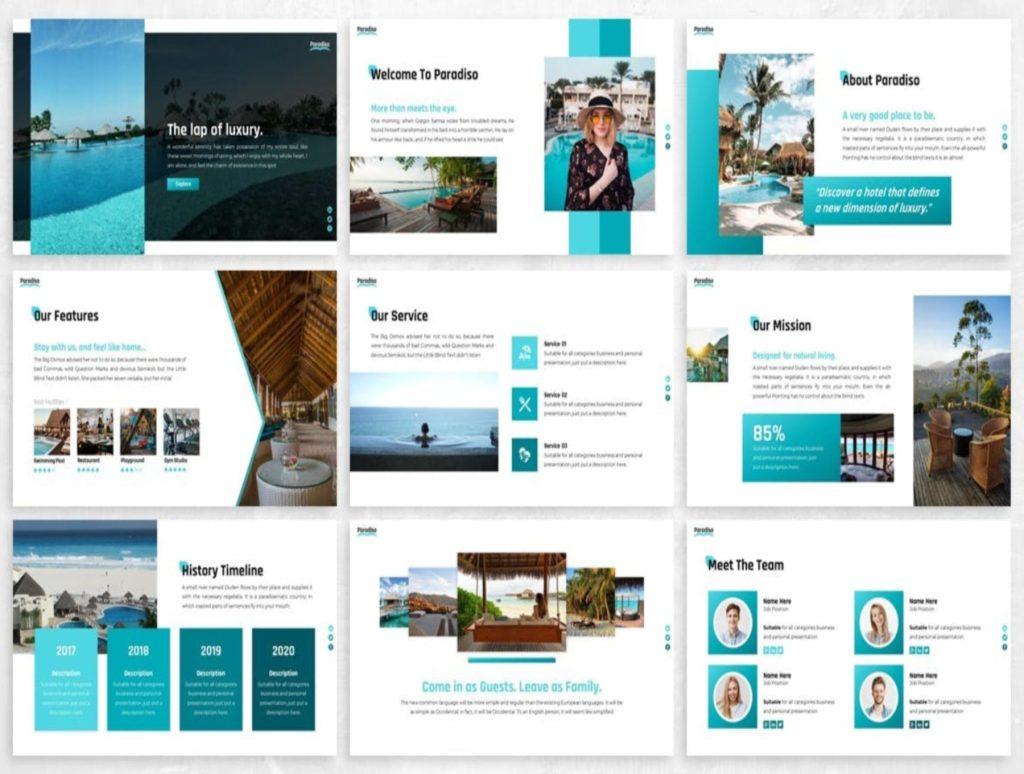 Preview of Paradiso Travel Google Slides Template