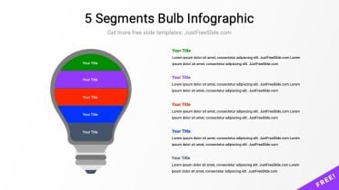 Free 5 Segments Bulb Infographic