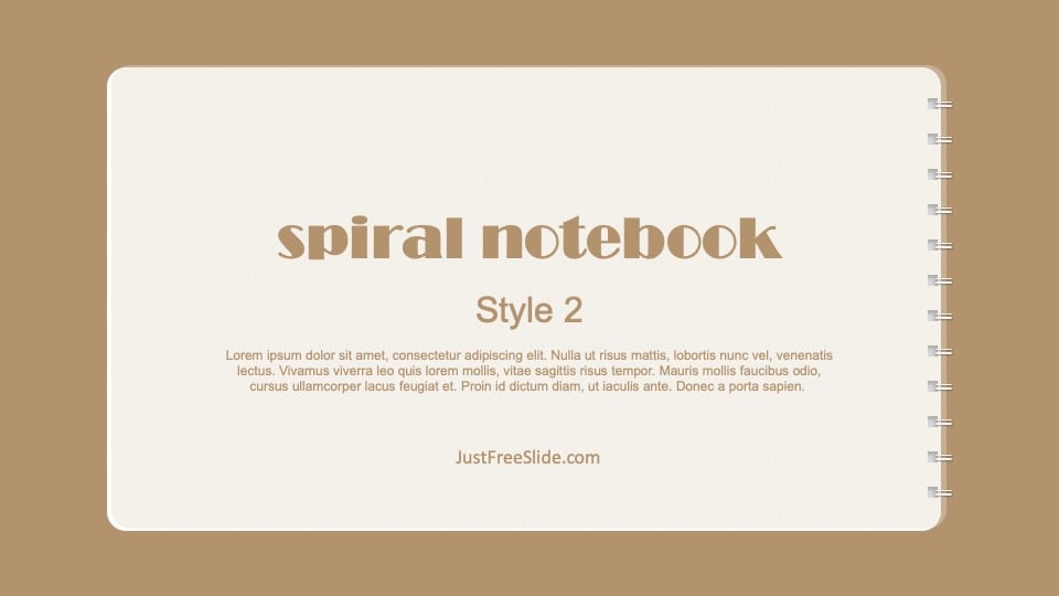 Free Spiral Notebook Google Slides Template
