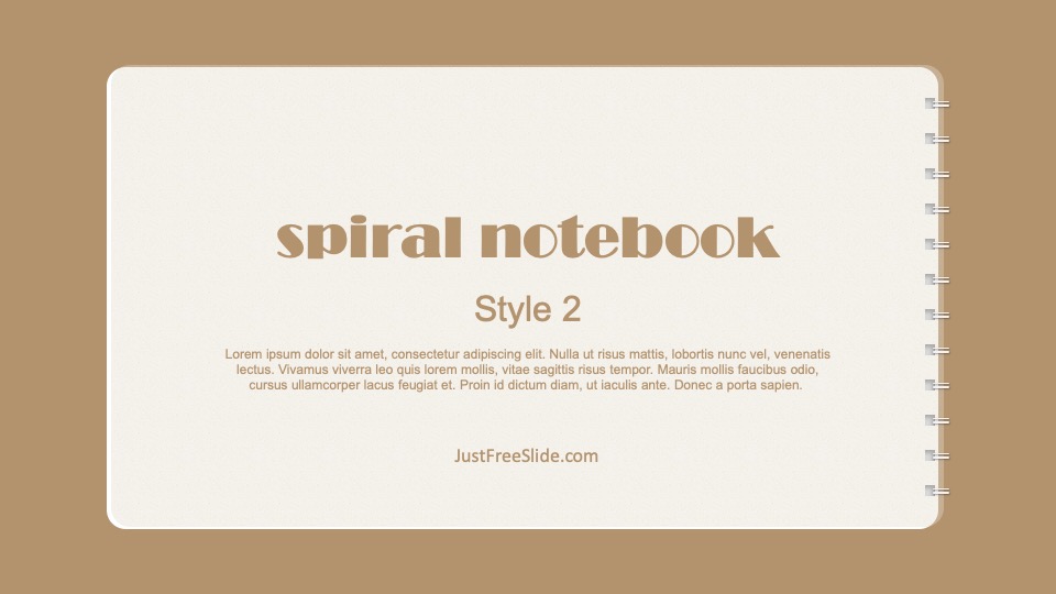 Free Spiral Notebook Google Slides Template , PPT, Keynote